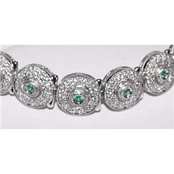 18kt Gold Diamonds Emerald Lady's Bracelet 18k #2325748