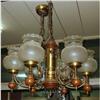 French Bronze chandelier frosted shades  #2325775