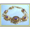 ANTIQUE HUNGARIAN GOLD BRACELET AMETHYST PEARLS#2325828