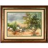 Summer Sunset Farm impressionist watercolor #2337529
