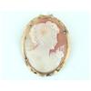 Image 1 : 18k Gold  Natural Shell Cameo Pin or Pendant #2337743