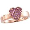 Image 1 : PINK GOLD RING HEART PINK SAPPHIRES  #2337881