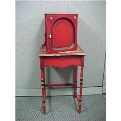 Vintage Red Telephone Stand #2337906