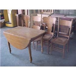 Antique Table and 4 Chairs #2337907