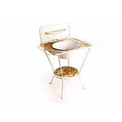 antique FRENCH WASHSTAND Enamel Basin ~ GARDEN #2337948