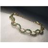 Image 1 : 10K 14K YG Gold Emerald Tennis Swirl Bracelet #2338132