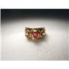 Image 1 : Etruscan 14K YG Gold Ruby Diamond Heart Band #2338226