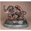 Image 1 : DYNAMIC  TIGERS WITH ELEPHANTS SIGNED BRONZE #2338306