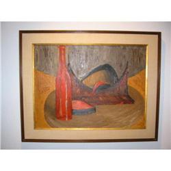 Abstract still life painting on board vibrant! #2338327