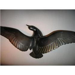 Vintage Sculpture of Metal bird of bronze #2338329