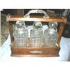 Image 1 : Victorian Decanters in Oak Tantalus #2338372