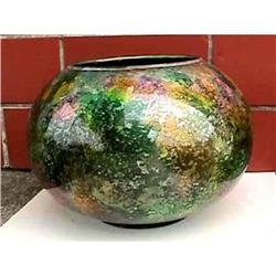 Mottled Lava Art Glass VASE Bowl French #2338475