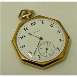 Deco era 14kt Gold Elgin Pocket Watch Fob 14k #2338480