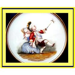 MEISSEN TRIVET HANDPAINTED CHILDREN BEE PLAY #2338503