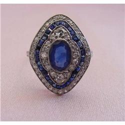 Edwardian Sapphire and Diamond Ring #2347302