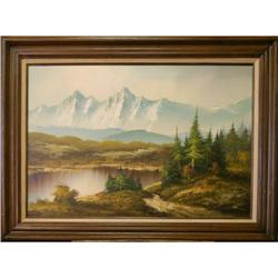 Oil Painting of a Beautiful Mountain Landscape #2347307