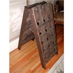 French Riddling Champagne Wine Rack 19th #2347326