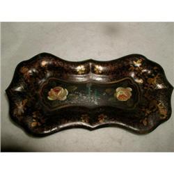 Tole Snuffer Tray Hand Painted France 19th C #2347334