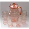 Image 1 : DUNBAR Pink Depression Glass Pitcher & #2347629