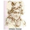 Image 1 : Breton Woman Original Lithograph by Edna Hibel #2347687