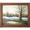 Image 1 : ORIG OIL / COUNTRY LANDSCAPE IN WINTER #2347749