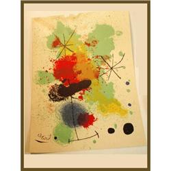 Signed Abstract surrealism MIRO lithograph #2347986