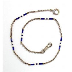 Art Deco Enamel and Gold Watch Chain #2348059