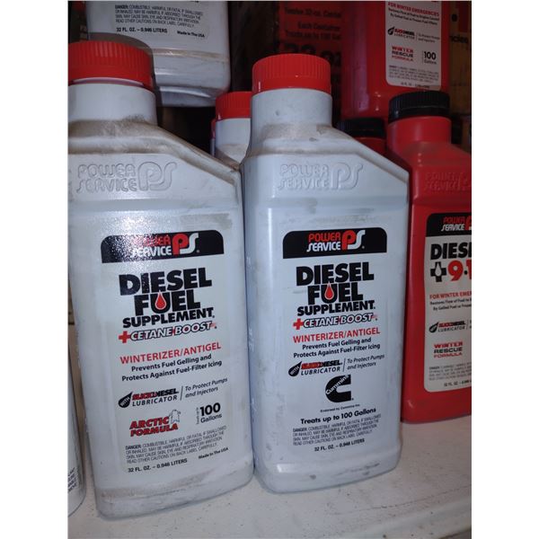 NEW, DIESEL FUEL ANTIGEL SUPPLIMENT +CETANE BOOST, 32 OZ BOTTLE (X7)