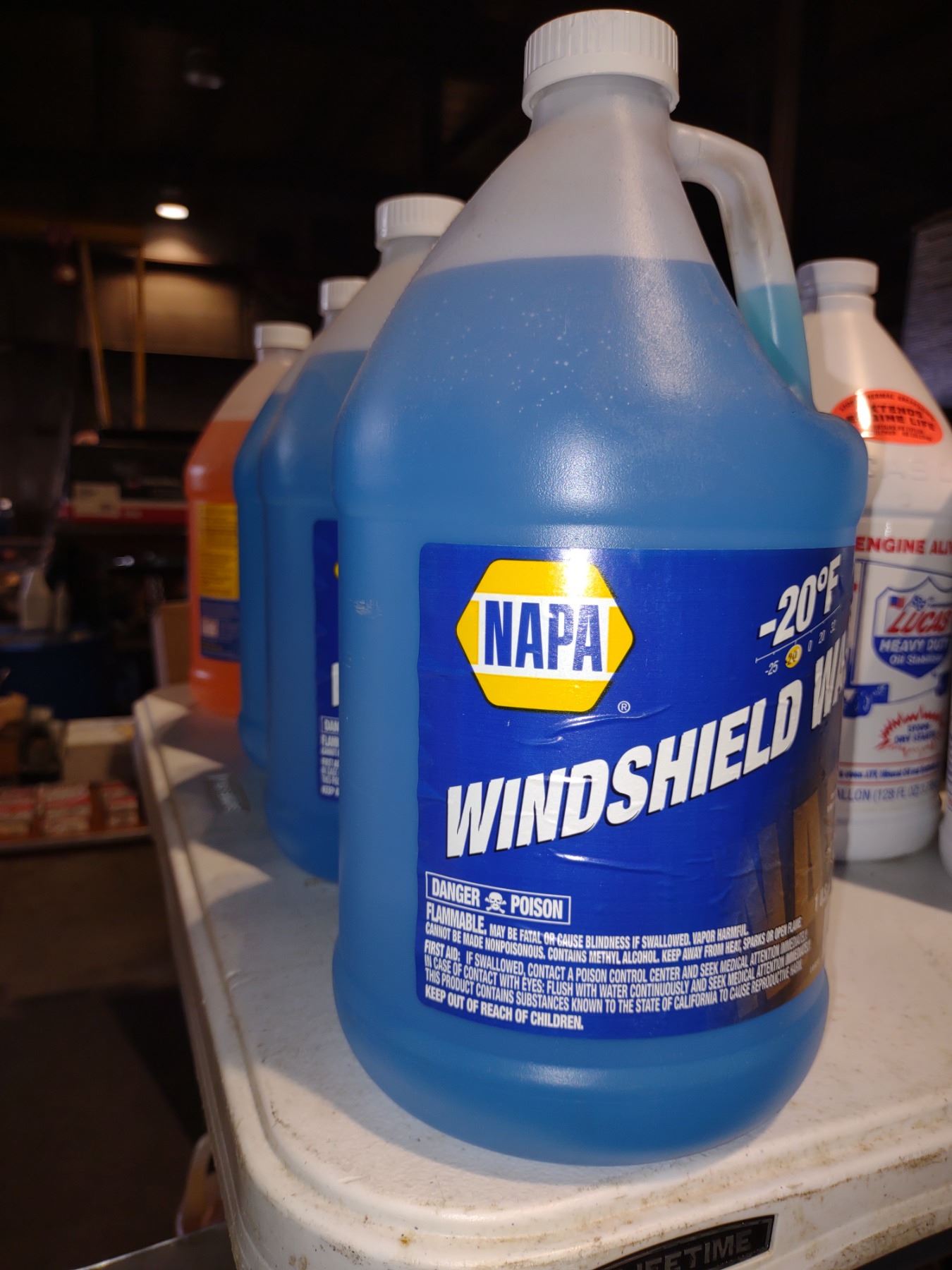 NEW, NAPA 20 FAHRENHEIT WINDSHIELD WASHER FLUID IN 1 GAL BOTTLE (X4)