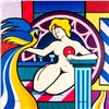 Image 1 : Valter Morais (Brazilian b. 1948) Giclee on Canvas, Parrot and Woman