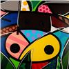Image 4 : Romero Britto (Brazilian b. 1963) Mixed Media on Canvas, Cow