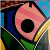 Image 5 : Romero Britto (Brazilian b. 1963) Mixed Media on Canvas, Cow