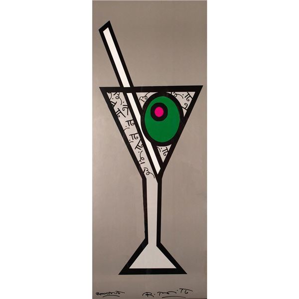 Romero Britto (Brazilian b. 1963) Pop Art Print, Straight Up Please