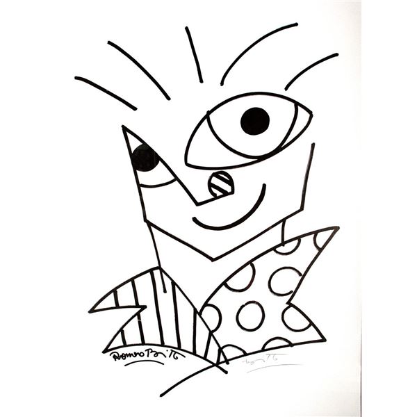 Romero Britto (Brazilian b. 1963) Abstract Print, L.A. Guy, Signed