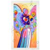 Image 1 : Peter Max (b. 1937) Acrylic On Canvas, Angel With Heart