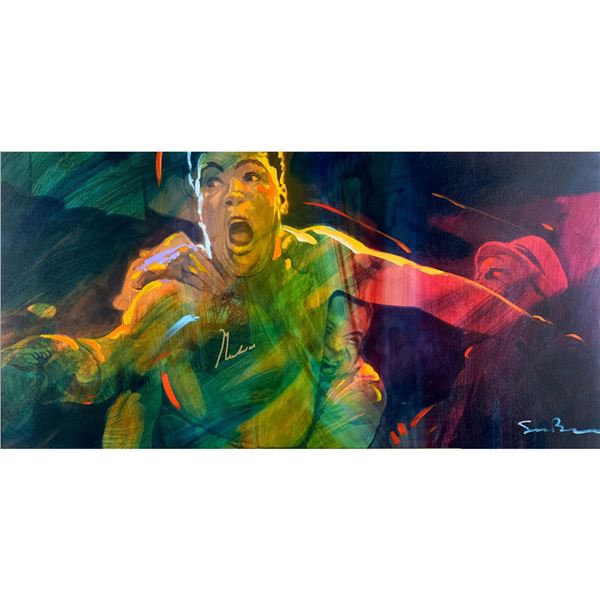 Simon Bull (b. 1958) Giclee on Canvas, Muhammad Ali, Eat Your Words XVIII