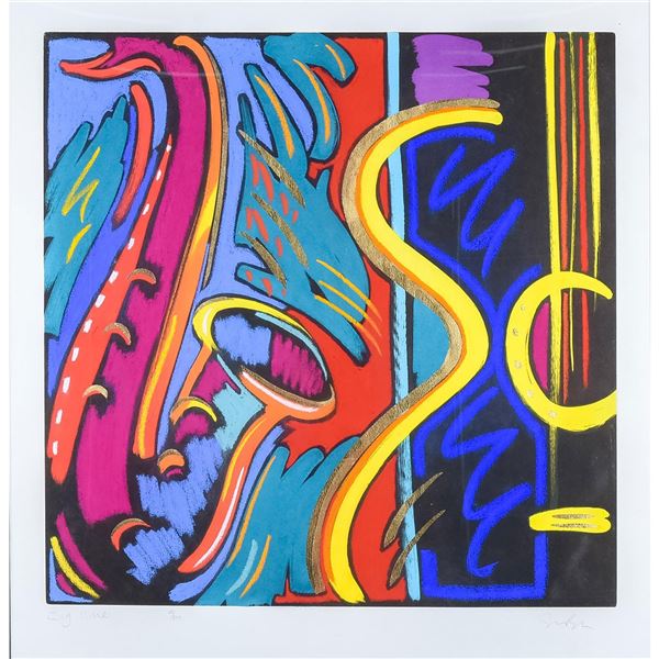 Simon Bull (b. 1958) Mixed Media on Paper, Big Time