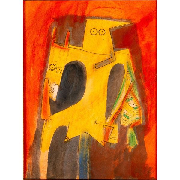 Wifredo Lam (Cuban, 1902-1982) Watercolor, Untitled