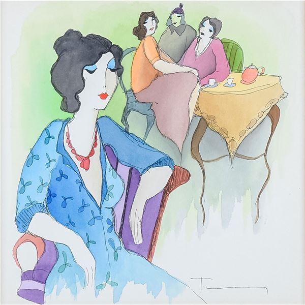 Itzchak Tarkay (1935 - 2012) Mixed Media On Paper, A Past