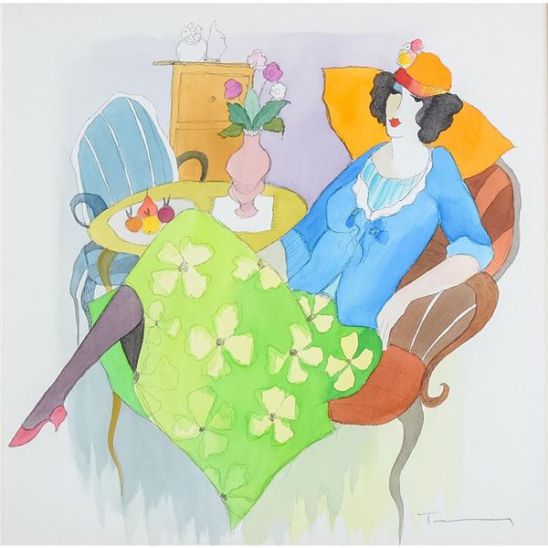 Itzchak Tarkay (1935-2012) Mixed Media on Paper, High Society