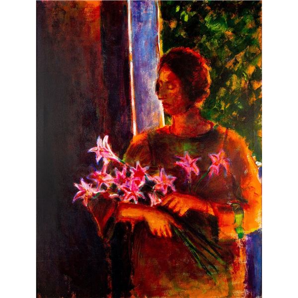 Arturo Mercado (Mexican b. 1946), Oil on Canvas, Woman's Portrait