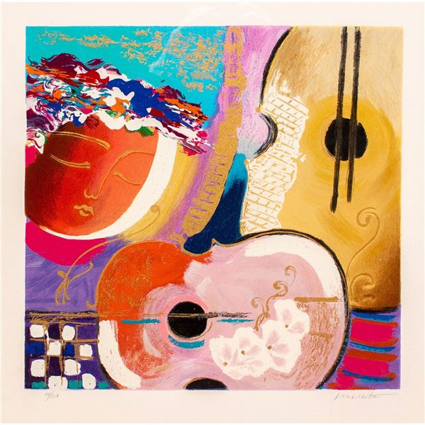 Lee White (American b. 1948-2004) Mix Media Serigraph Print, Symphony