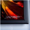 Image 3 : Chris Derubeis Mixed Media on Aluminum, Mini Burst Red
