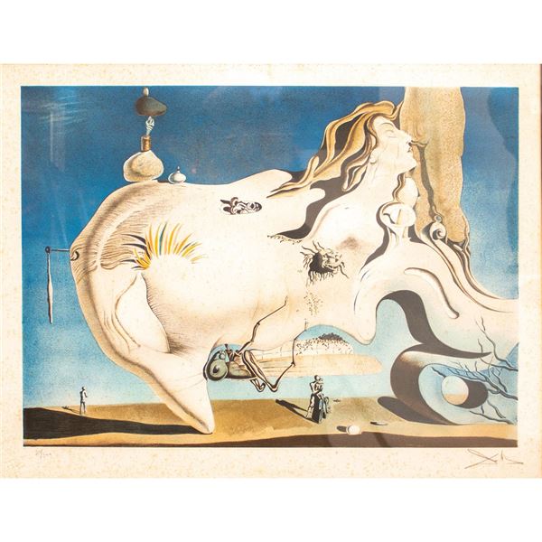 Salvador Dali (Spanish 1904-1989) Signed and numbered Original Lithograph, The Great Masturbator