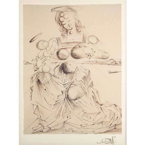 Salvador Dali (1904-1989) Lithograph Print, Woman and Child