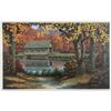 Image 1 : Framed Jim Harrison Lithograph, Covered Bridge In Fall