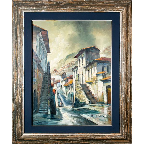 Spanish Street Scene, Santos Leiva c.1999