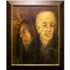 Image 2 : Sue (American b. 1948) Oil on Canvas Board, Three Faces