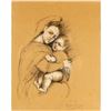 Image 1 : Ana Mor (Cuban American b. 1957) Pastel on Paper, Madre E Hijo