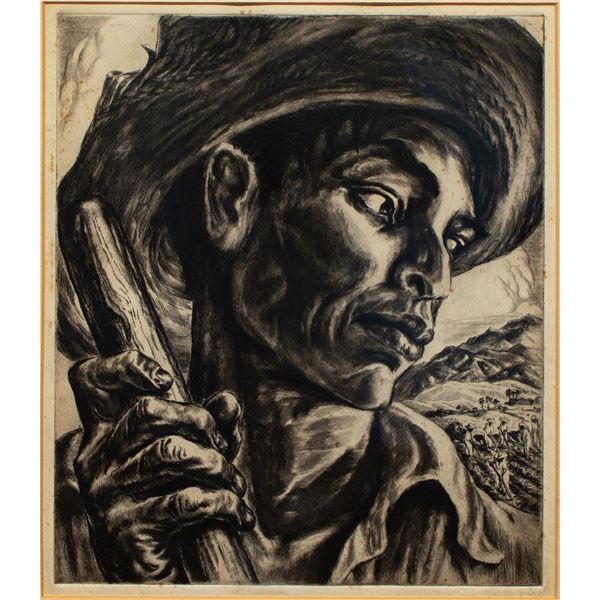 Irwin D. Hoffman (American 1901-1989) Etching, El Jibaro Puerto Rico